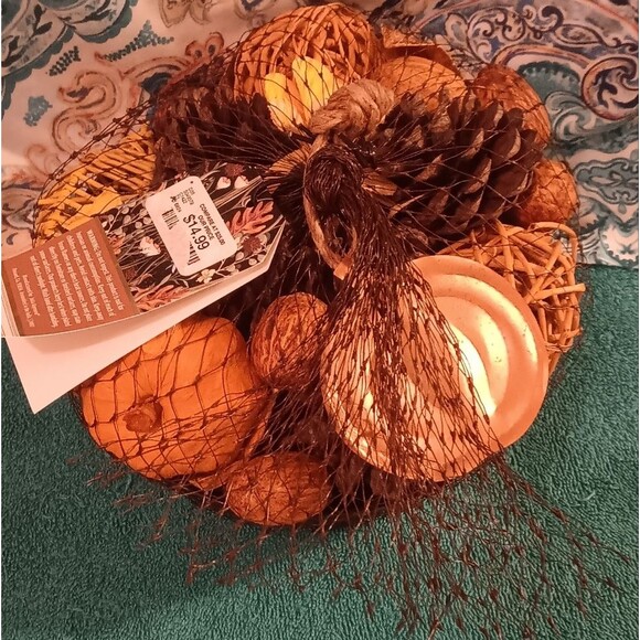 Fall Pumpkin Potpourri in Decorative Bowl - Picture 2 of 4
